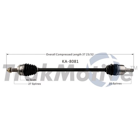 Surtrack Axle Cv Axle Shaft, Ka-8081 KA-8081
